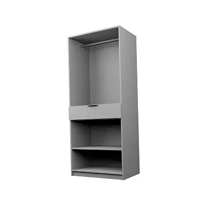 картинка Шкаф ЭКОН распашной 2-х дверный с ящиком со штангой с 2-мя зеркалами от магазина КУПИ КУПЕ